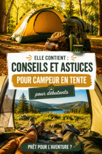 Une tente installée dans un cadre naturel lors d'un camping.