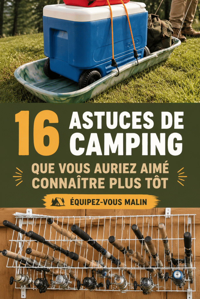 Groupe de campeurs profitant d'une soirée autour d'un feu de camp avec des astuces de camping