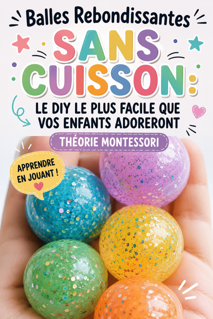 Des balles rebondissantes colorées faites maison sur une table