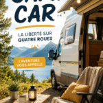 Un camping car moderne en pleine nature, illustrant le concept de l'évasion en plein air.