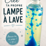 Une lampe à lave faite maison illuminée dans une pièce d'enfant