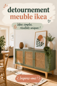 Exemple de meuble Ikea détourné en une pièce décorative unique
