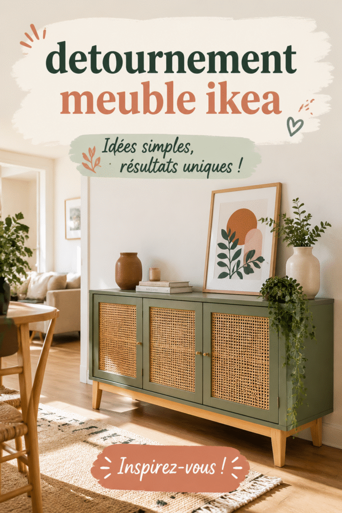Exemple de meuble Ikea détourné en une pièce décorative unique