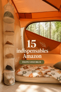 Famille utilisant des équipements de camping indispensables pour enfants