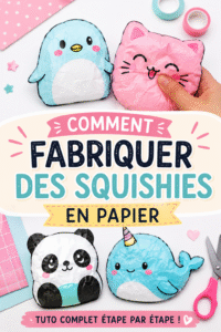 Des squishies en papier colorés faits maison pour éveiller la créativité.