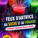 Feux d'artifice colorés créés avec du sucre et du vinaigre