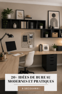 Exemple d'un bureau Ikea moderne et pratique, bien agencé