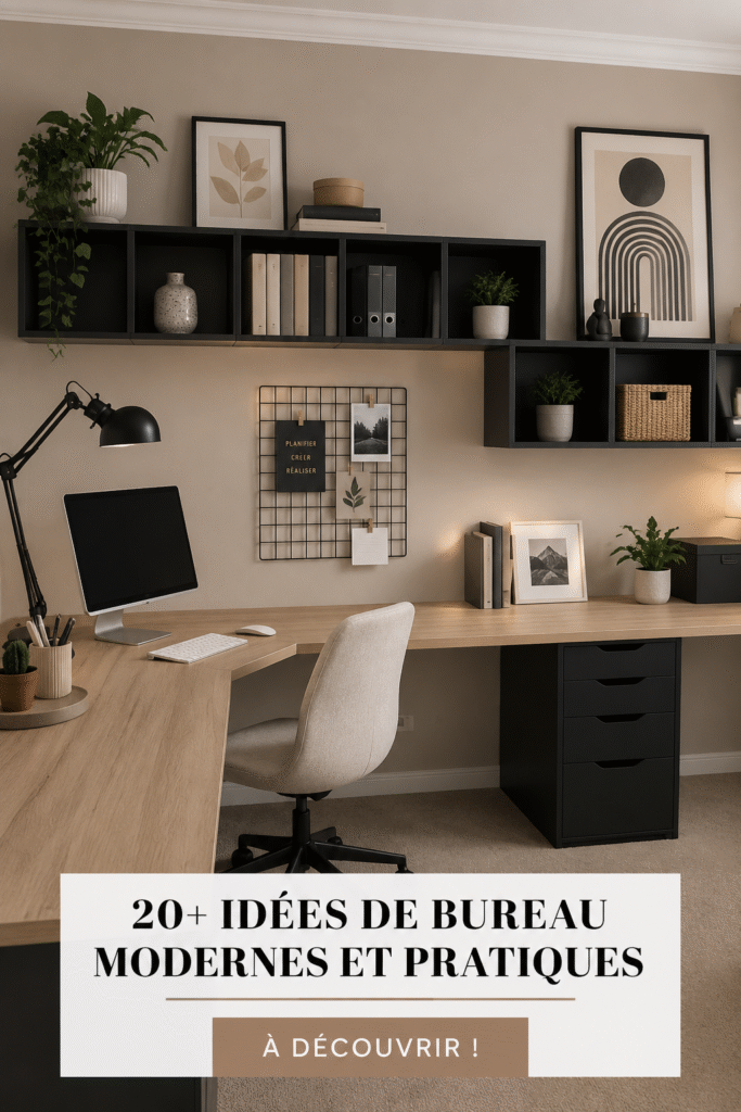 Exemple d'un bureau Ikea moderne et pratique, bien agencé