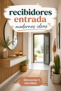 Entrée moderne avec un style minimaliste et des couleurs douces