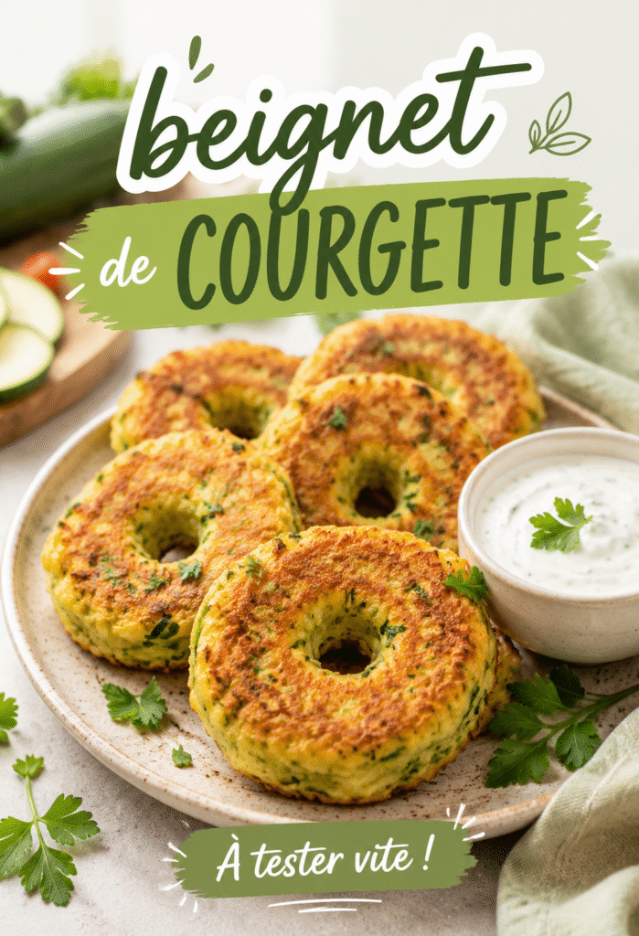 Recette de beignets de courgettes croustillants récemment sortis de la friture.