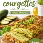 Terrine de courgettes méditerranéenne prête à être servie avec une salade fraîche