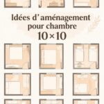 Un aménagement cosy et pratique d'une chambre de 10 m² avec un lit, un bureau et des rangements.