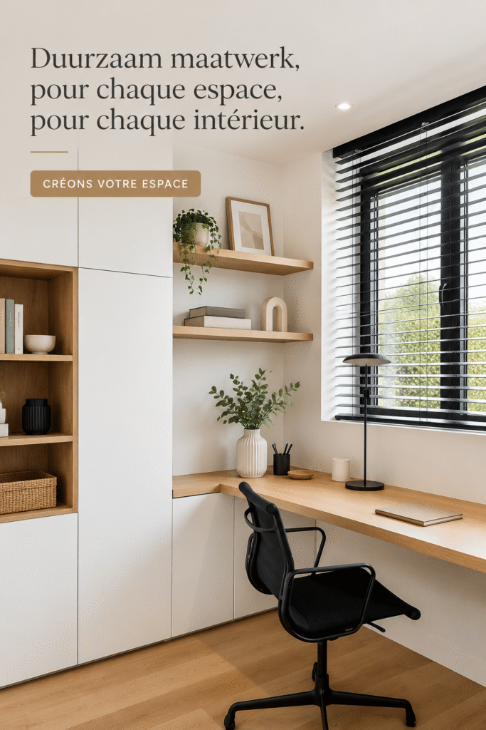Aménagement intérieur moderne et durable avec des meubles en matériaux écoresponsables.