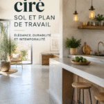 Un intérieur moderne mettant en avant un sol en béton ciré élégant.