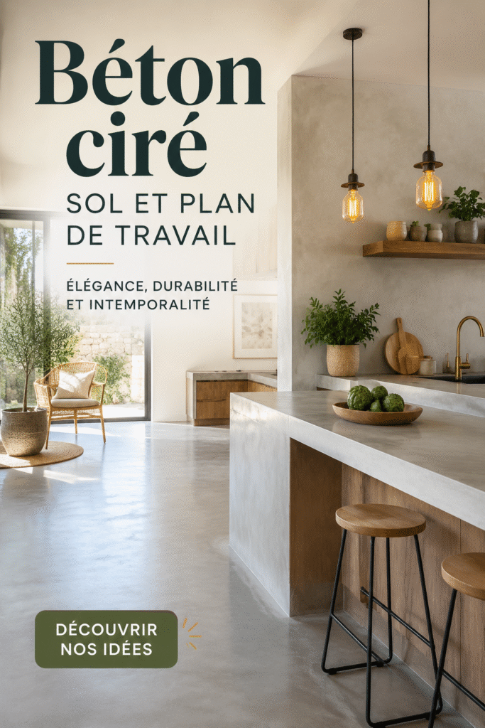 Un intérieur moderne mettant en avant un sol en béton ciré élégant.