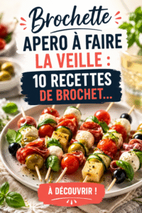 Assortiment de brochettes apéro colorées prêtes pour un camping convivial.