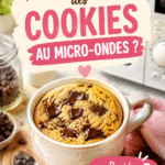 Cookies moelleux préparés au micro-ondes avec des pépites de chocolat