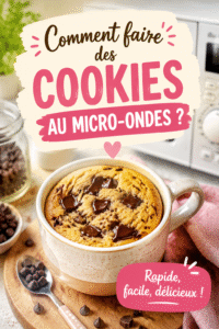 Cookies moelleux préparés au micro-ondes avec des pépites de chocolat