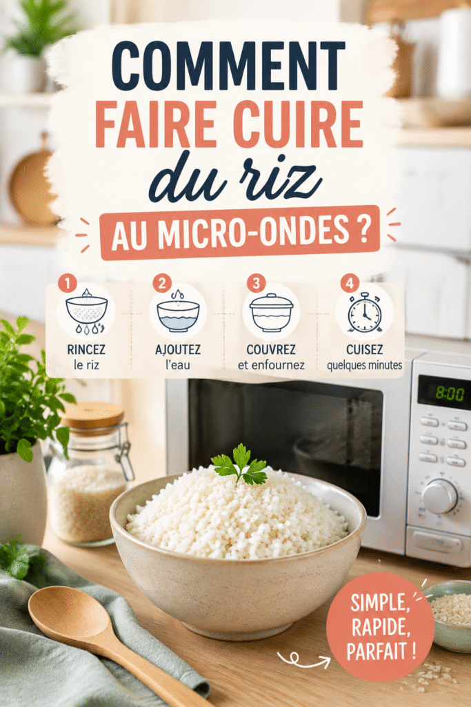 Bol de riz cuit au micro-ondes, prêt à être servi lors d'un repas en camping.