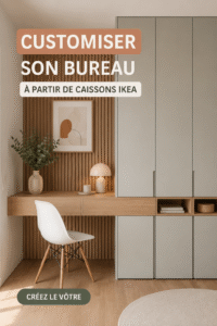 Bureau moderne et personnalisé avec des caissons Ikea customisés