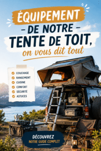 Une tente de toit équipée pour une aventure en plein air
