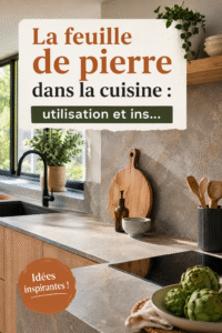 Plats cuisinés avec une feuille de pierre en cuisine de camping