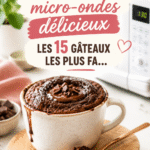 Un délicieux gâteau moelleux cuit au micro-ondes, prêt à être dégusté.