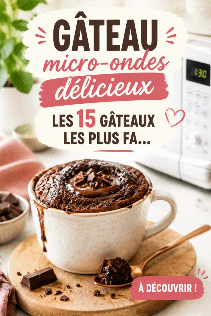 Un délicieux gâteau moelleux cuit au micro-ondes, prêt à être dégusté.