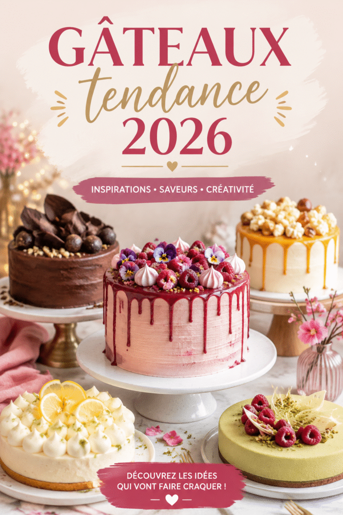 Un gâteau tendance pour 2026 décoré avec des fruits pour une sortie en camping.