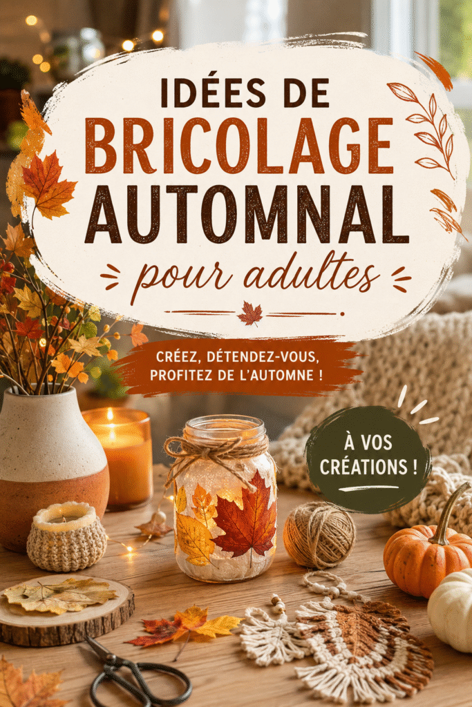 Un intérieur douillet décoré avec des créations automnales DIY