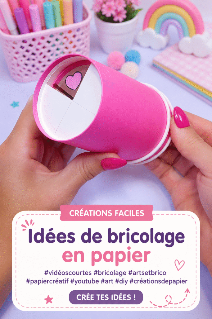 Vue de plusieurs créations en papier colorées, idéales pour le bricolage en famille.