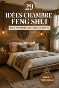 Chambre apaisante avec des éléments Feng Shui pour une énergie positive