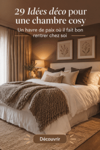 Une chambre cosy avec des couleurs douces et des textures chaleureuses, idéale pour se détendre.