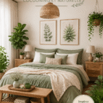Chambre décorée avec des plantes vertes et une ambiance cosy