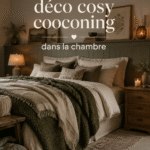 Chambre cosy avec des éléments de décoration cocooning