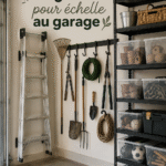 Garage bien organisé avec des solutions de rangement pratiques