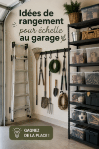Garage bien organisé avec des solutions de rangement pratiques