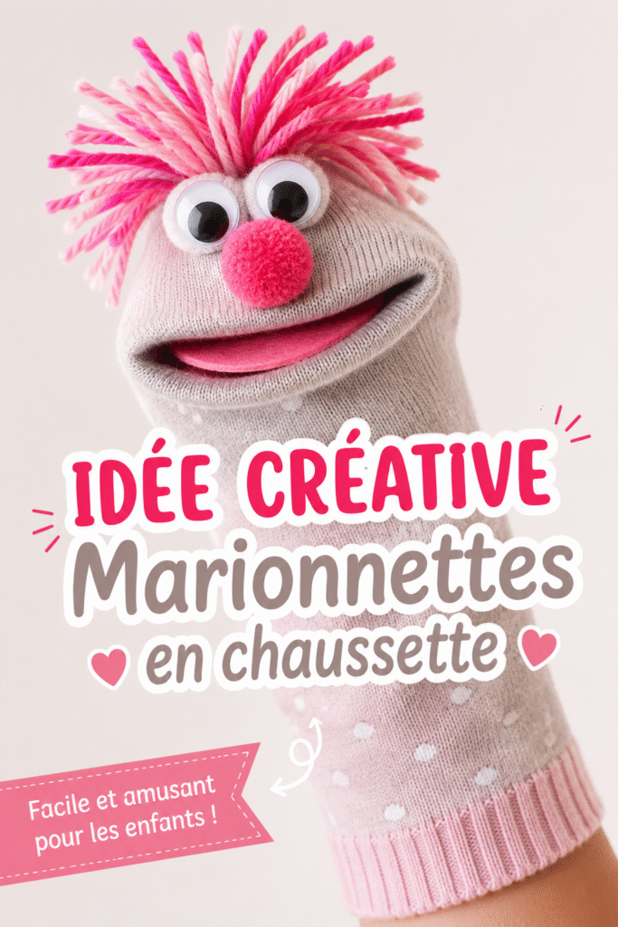 Marionnettes en chaussettes colorées faites maison
