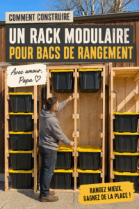 Meuble de rangement modulaire en bois pour le camping
