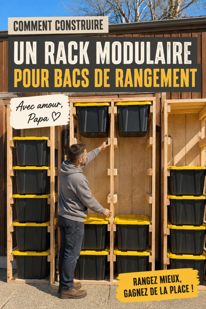 Meuble de rangement modulaire en bois pour le camping