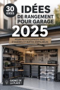 Garage organisé avec des étagères et des systèmes de rangement pour petits espaces