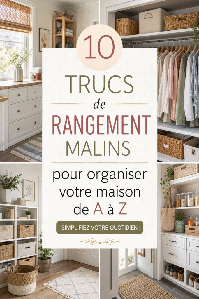 Image d'une maison bien rangée et organisée, mettant en avant des espaces de rangement efficaces.