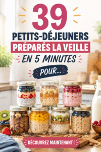 Des petits-déjeuners simples préparés la veille au camping, prêts à servir dans la nature.