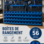 Boîtes de rangement en plastique idéales pour un camping organisé et une cuisine optimisée.