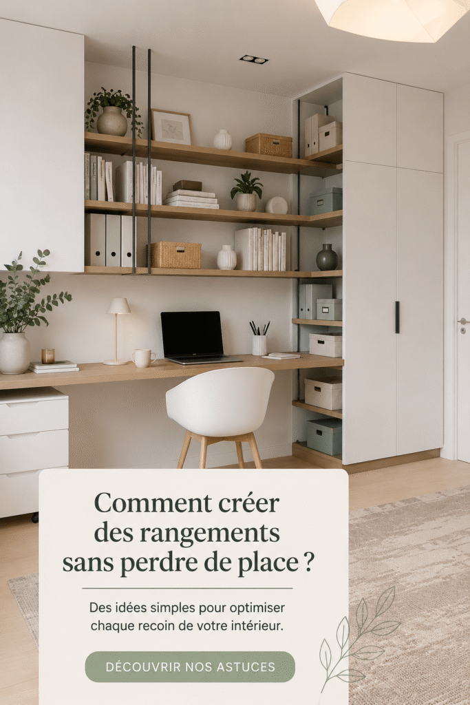 Intérieur moderne avec des rangements bien organisés