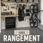 Garage bien organisé avec des solutions de rangement pratiques
