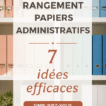 Espace de travail bien organisé avec des papiers administratifs triés