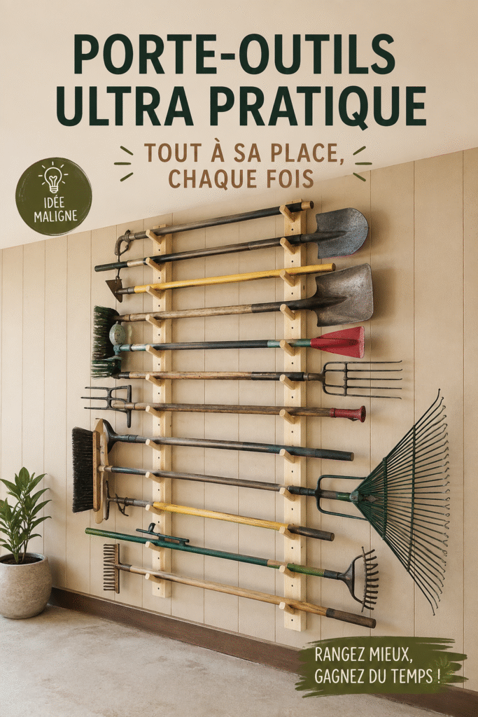 Cuisinière de camping avec des ustensiles bien rangés sur un support
