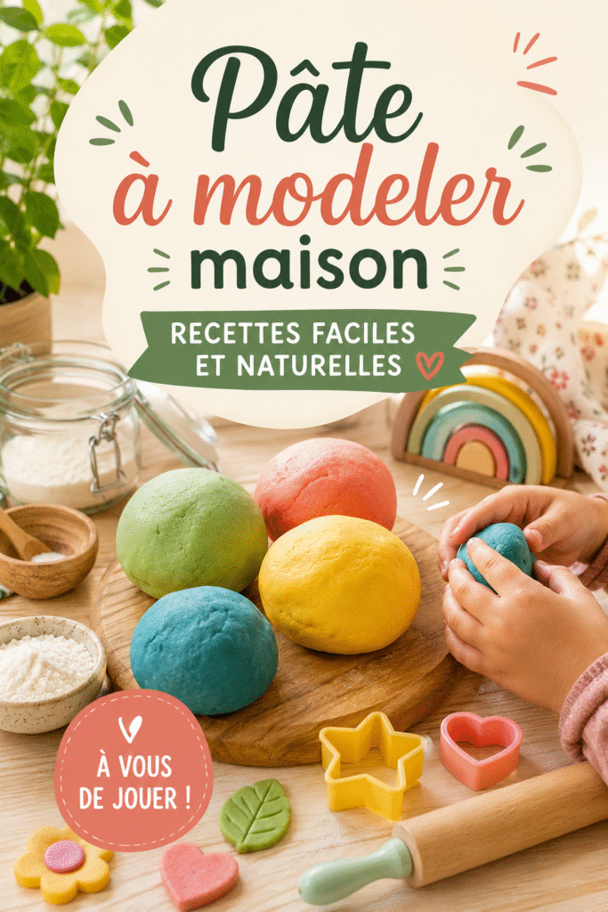 Pâte à modeler maison de différentes couleurs sur une table