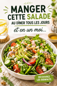 Une belle salade colorée avec des légumes frais, parfaite pour les dîners au camping.